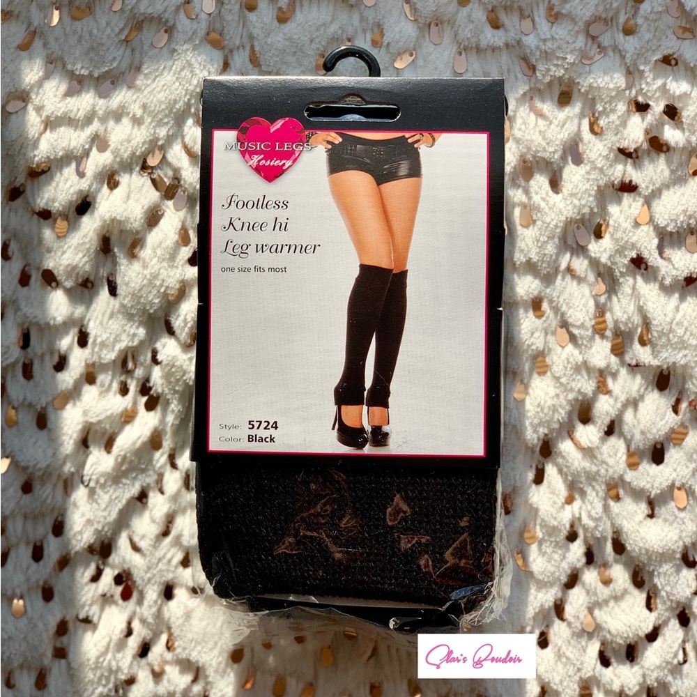 New 🖤Black🖤 Knee High Leg Warmers Music Legs